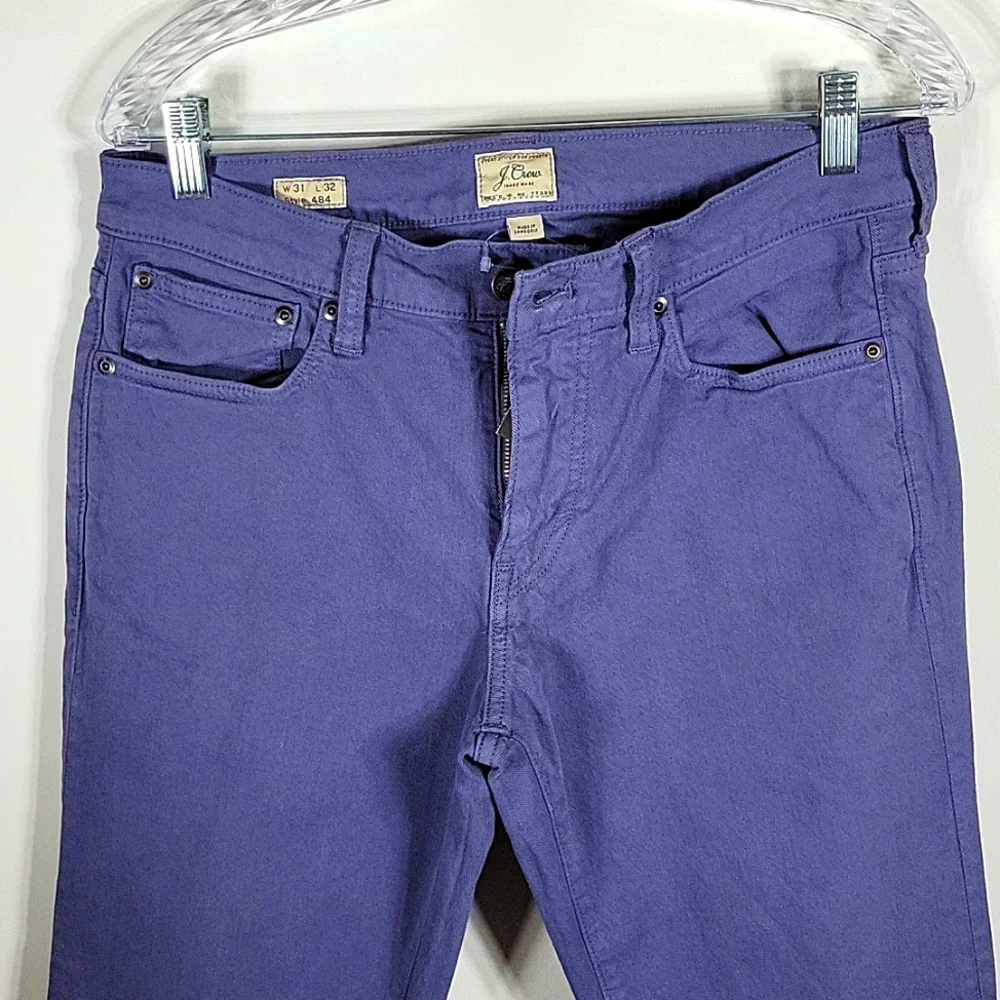 J.Crew Men's 484 Stretch Denim Jeans Blue Dye Size 31x32 NWT